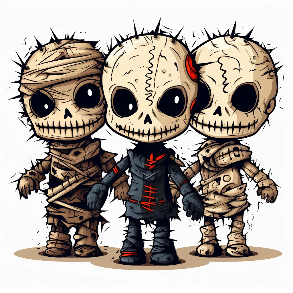 Halloween Voodoo Dolls Clipart — free clip art
