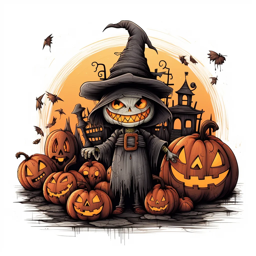 Witch Pencil Style Clipart — free clip art