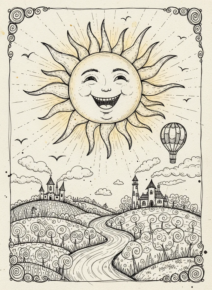 The Sun Doodle — free illustration