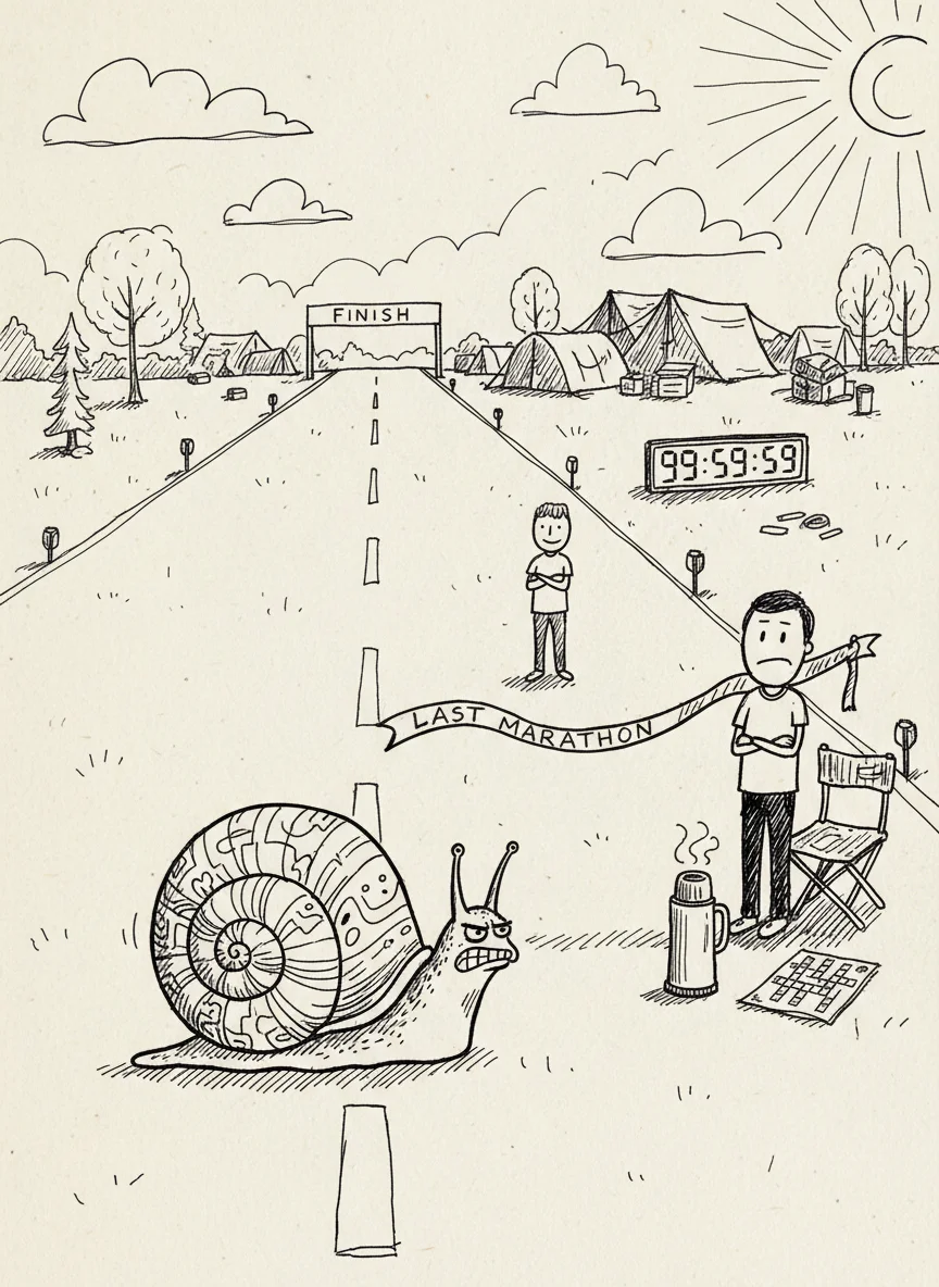 Doodle Snail Marathon — free illustration