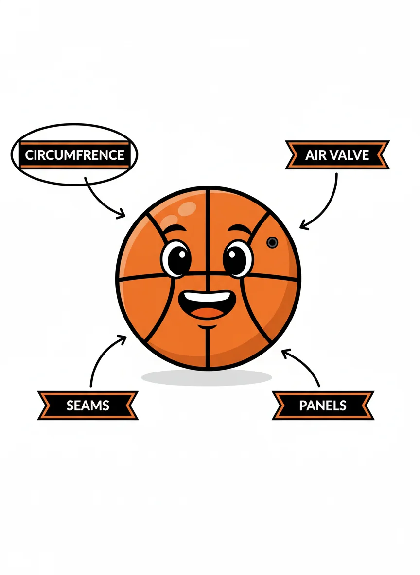 Basketball Diagram for Kids — free illustration