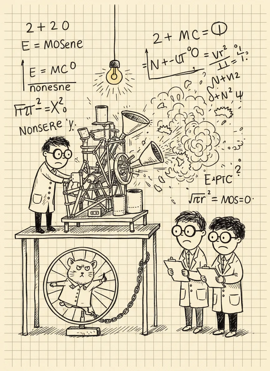 Doodle Scientist's Useless Invention — free illustration