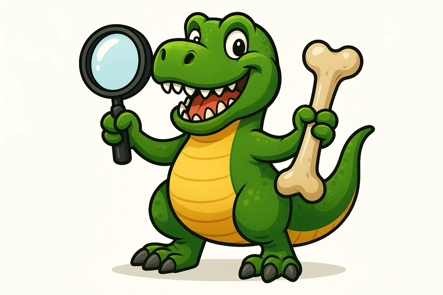 Friendly T-Rex Paleontologist — free illustration