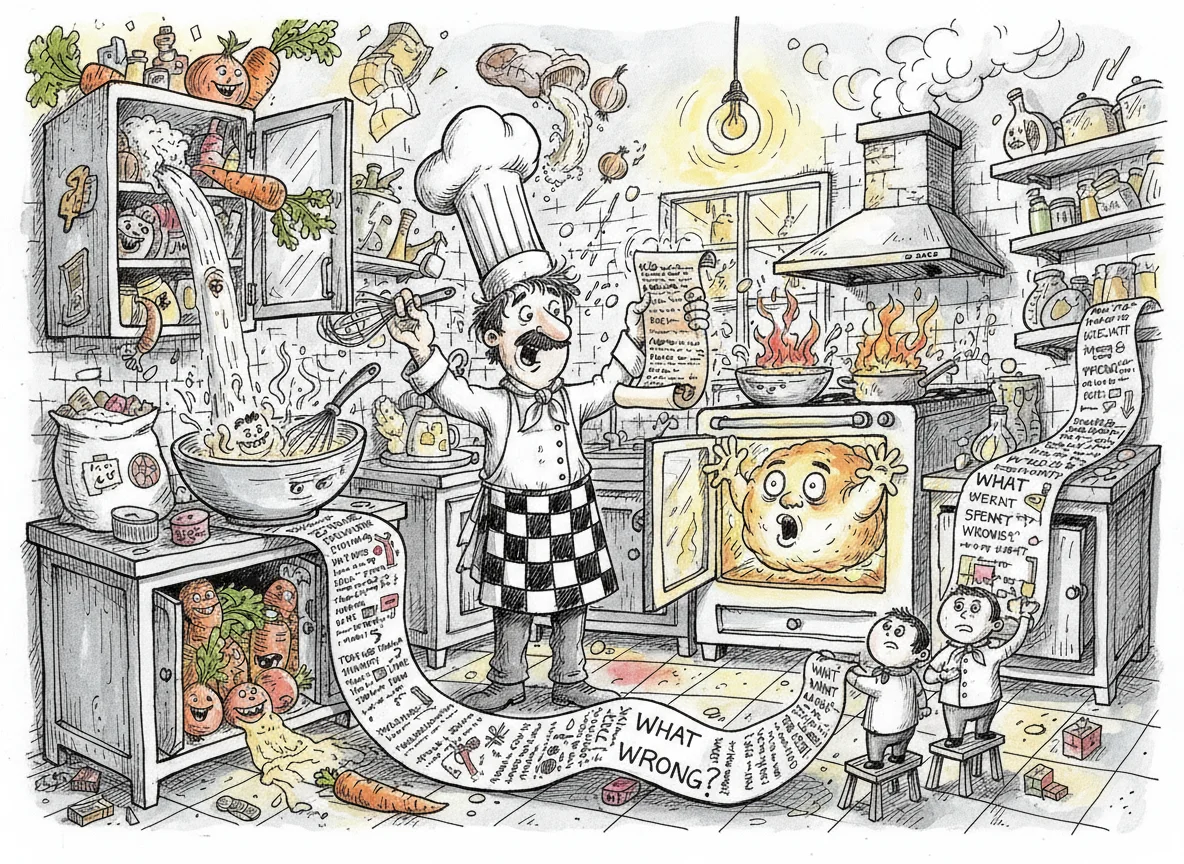Chaotic Kitchen Doodle — free illustration