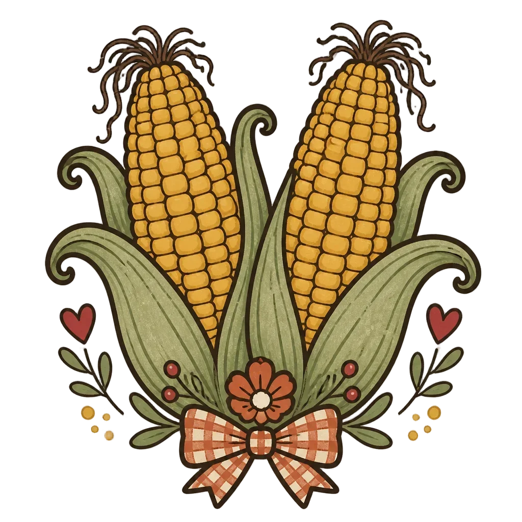 Harvest Corn on the Cob — from the Grateful Gathering: 20 Thanksgiving Turkey & Harvest Clipart PNGs