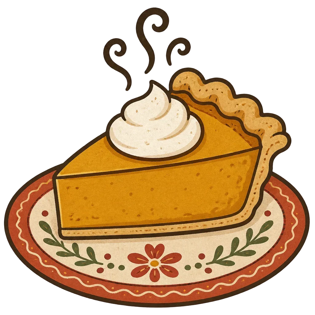 Thanksgiving Feast Pie Slice — from the Grateful Gathering: 20 Thanksgiving Turkey & Harvest Clipart PNGs