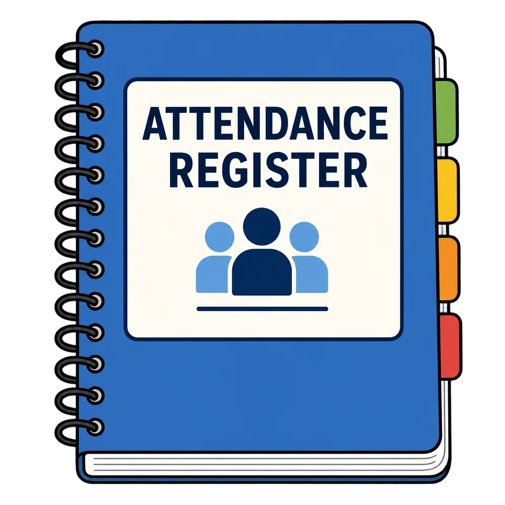 Attendance Register Flat Icon — flower clip art
