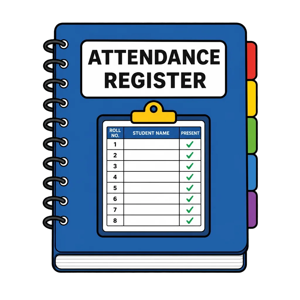 Attendance Register Flat Icon — free clip art