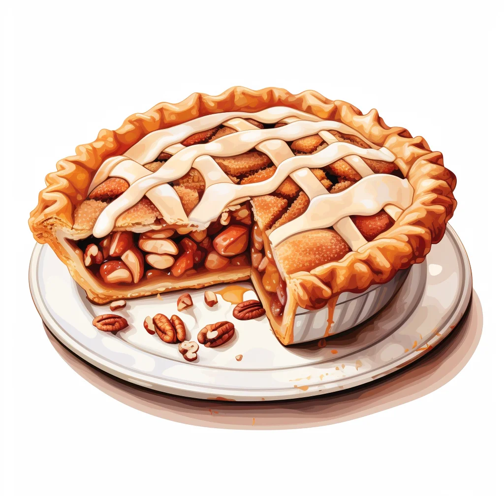 Pecan Pie Illustration — free clip art