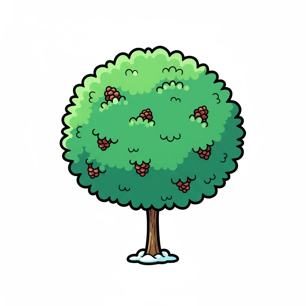 Chibi Pine Tree — free clip art