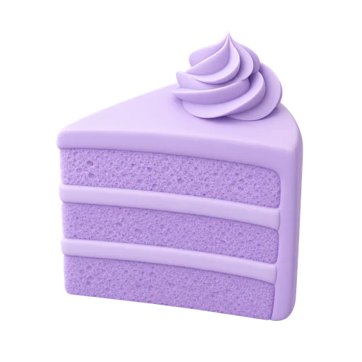 Cake drawn in the 3D style