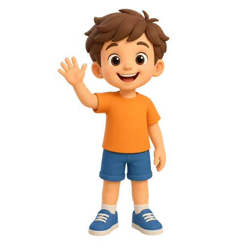 Child drawn in the 3D style