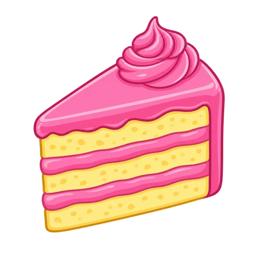 Cake drawn in the Cartoon style