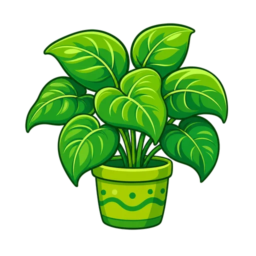 Plant drawn in the Cartoon style
