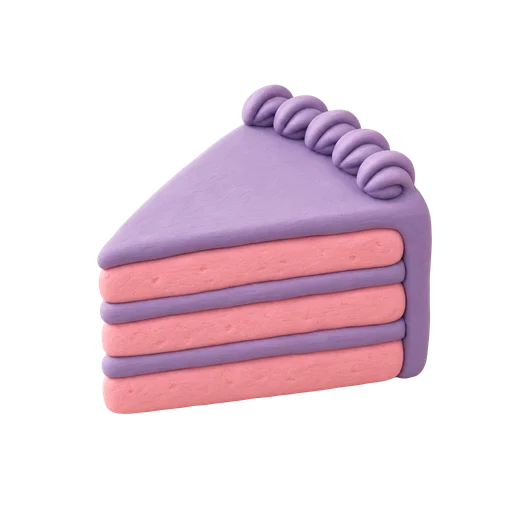 Cake drawn in the Clay style