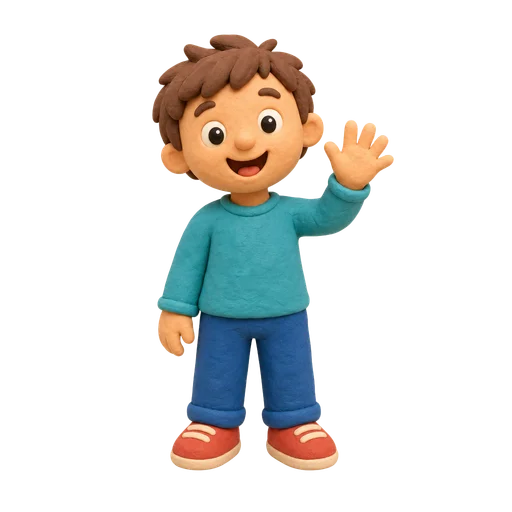 Child drawn in the Clay style