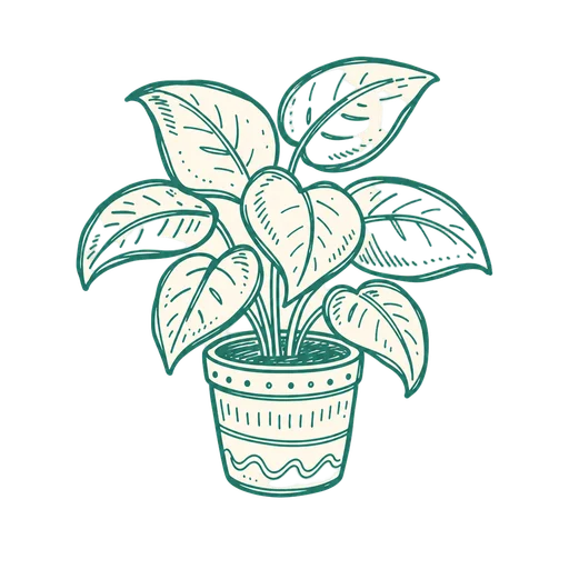 Plant drawn in the Doodle style