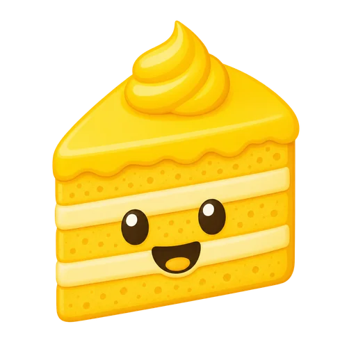 Cake drawn in the Emoji style