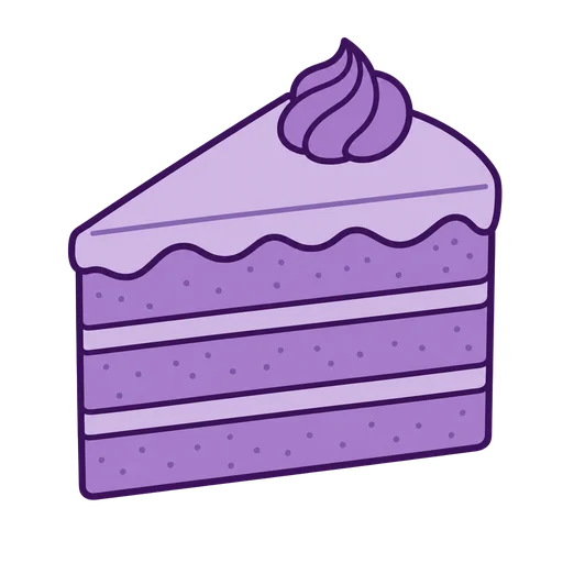 Cake drawn in the Flat style