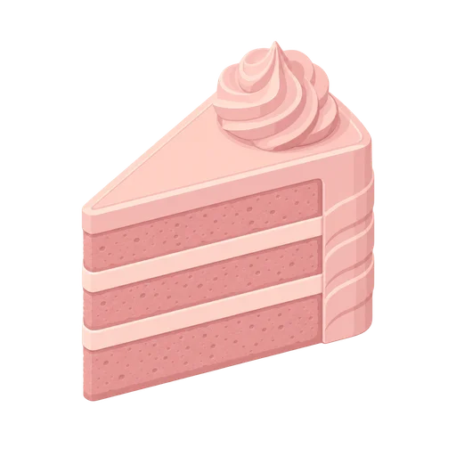 Cake drawn in the Isometric style