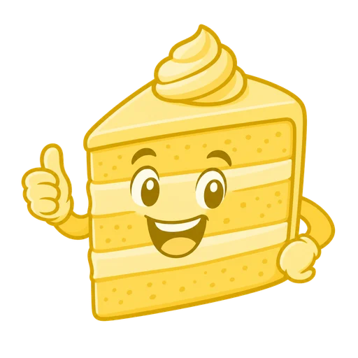 Cake drawn in the Mascot style