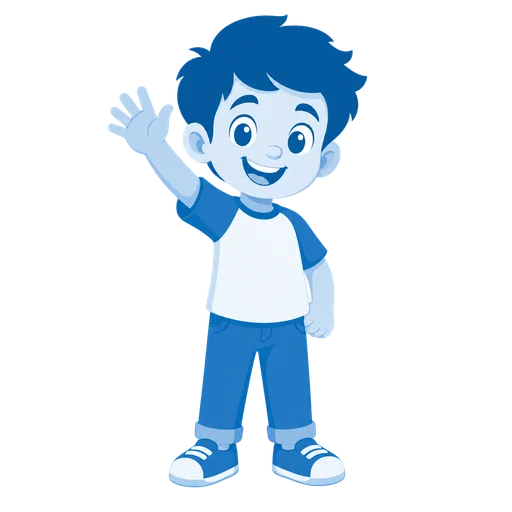 Child drawn in the Mascot style