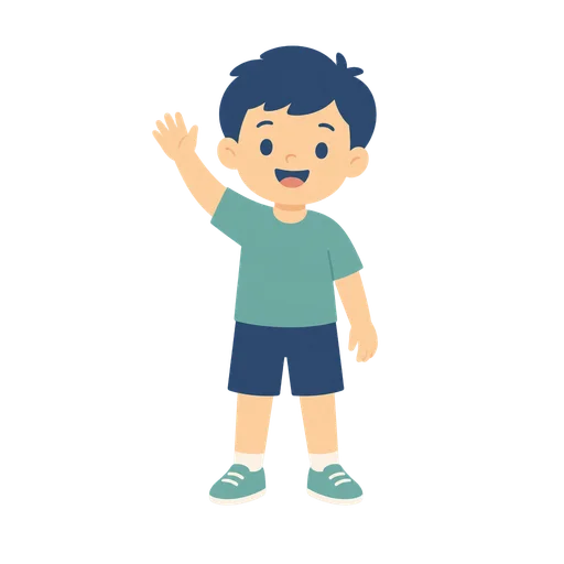 Child drawn in the Minimal style