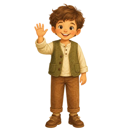 Child drawn in the Storybook style