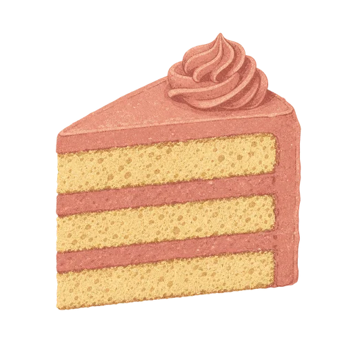 Cake drawn in the Vintage style