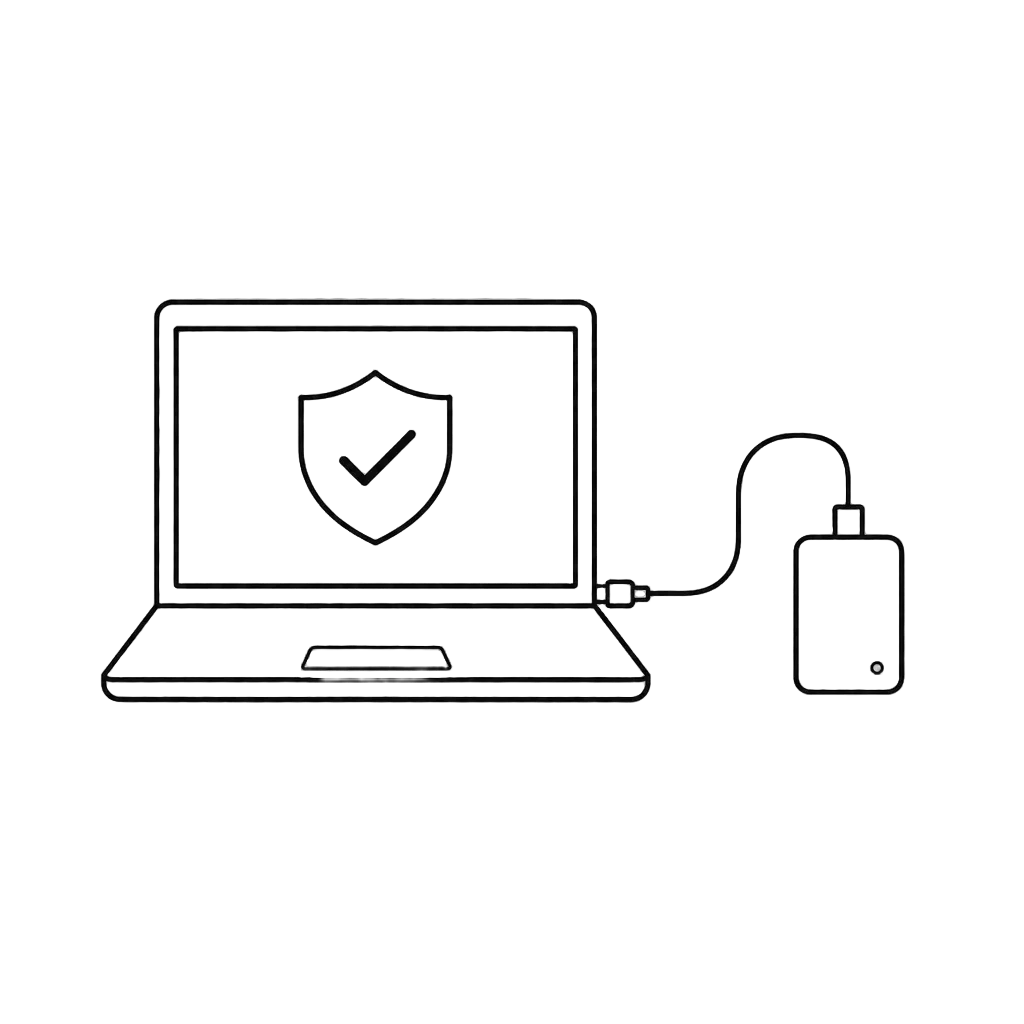 Approved Devices Outline Icon — free clip art