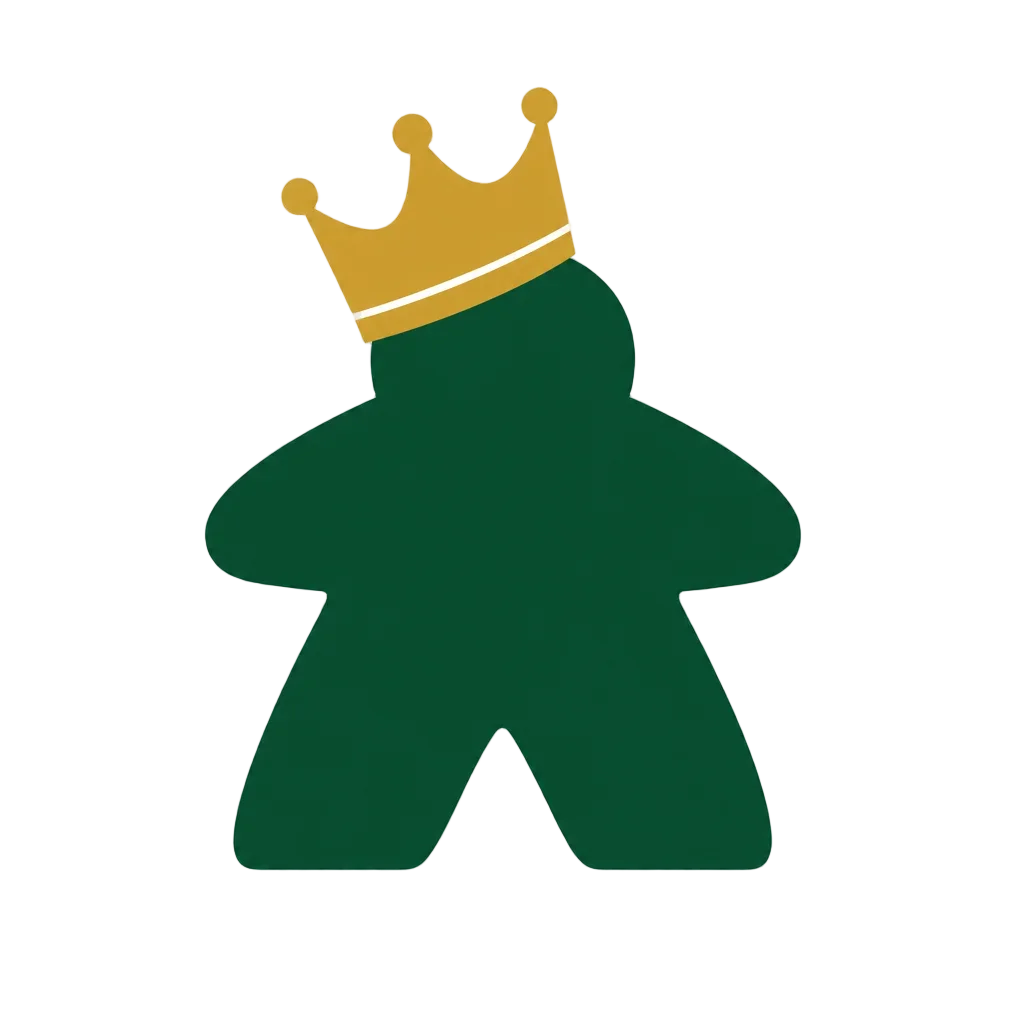 Bottle-Green Crowned Meeple Board Game Piece — free clip art