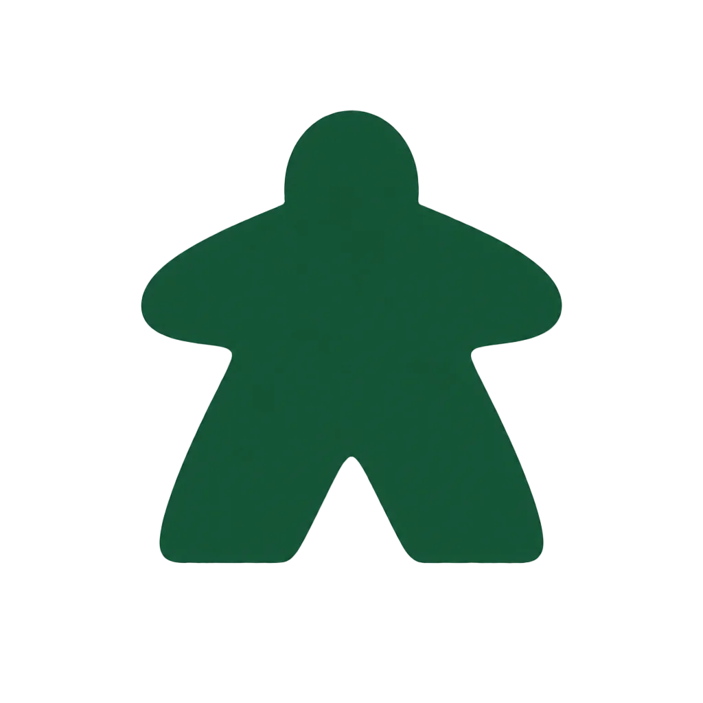 Bottle-Green Meeple Board Game Piece — free clip art