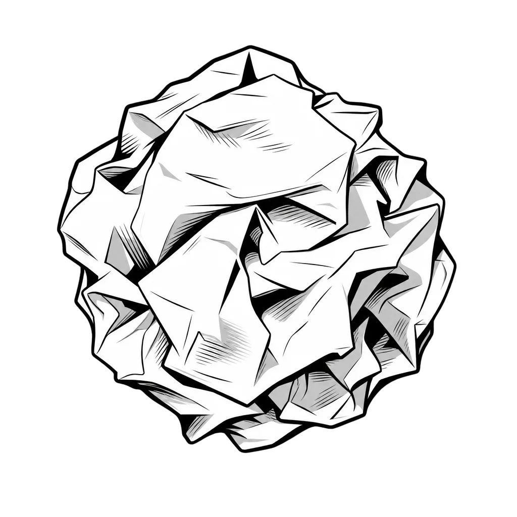 Crumpled Paper Ball Clip Art — free clip art