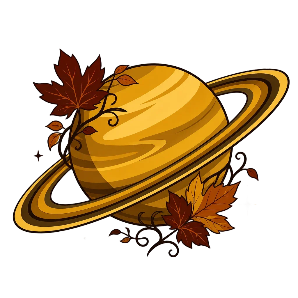 Dark Yellow Saturn with Autumn Glow — free clip art