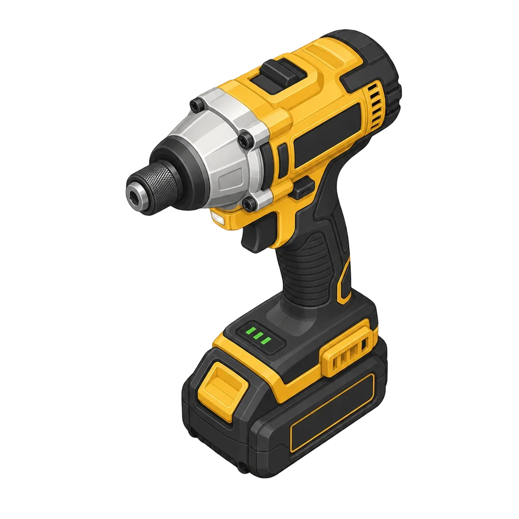 Hand Holding Impact Drill Isometric — free clip art