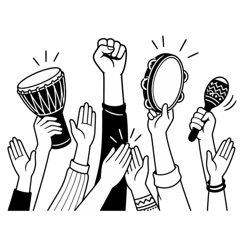Hands Clapping Community Celebration Clipart — free clip art