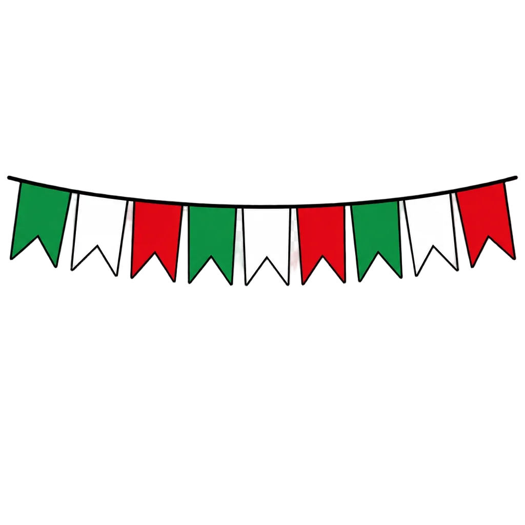 Italian Pennant Flag Banner Clipart — free clip art