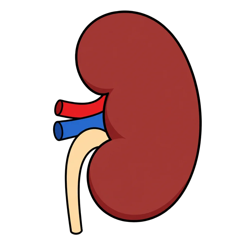 Flat Kidney Organ Background Clipart — free clip art