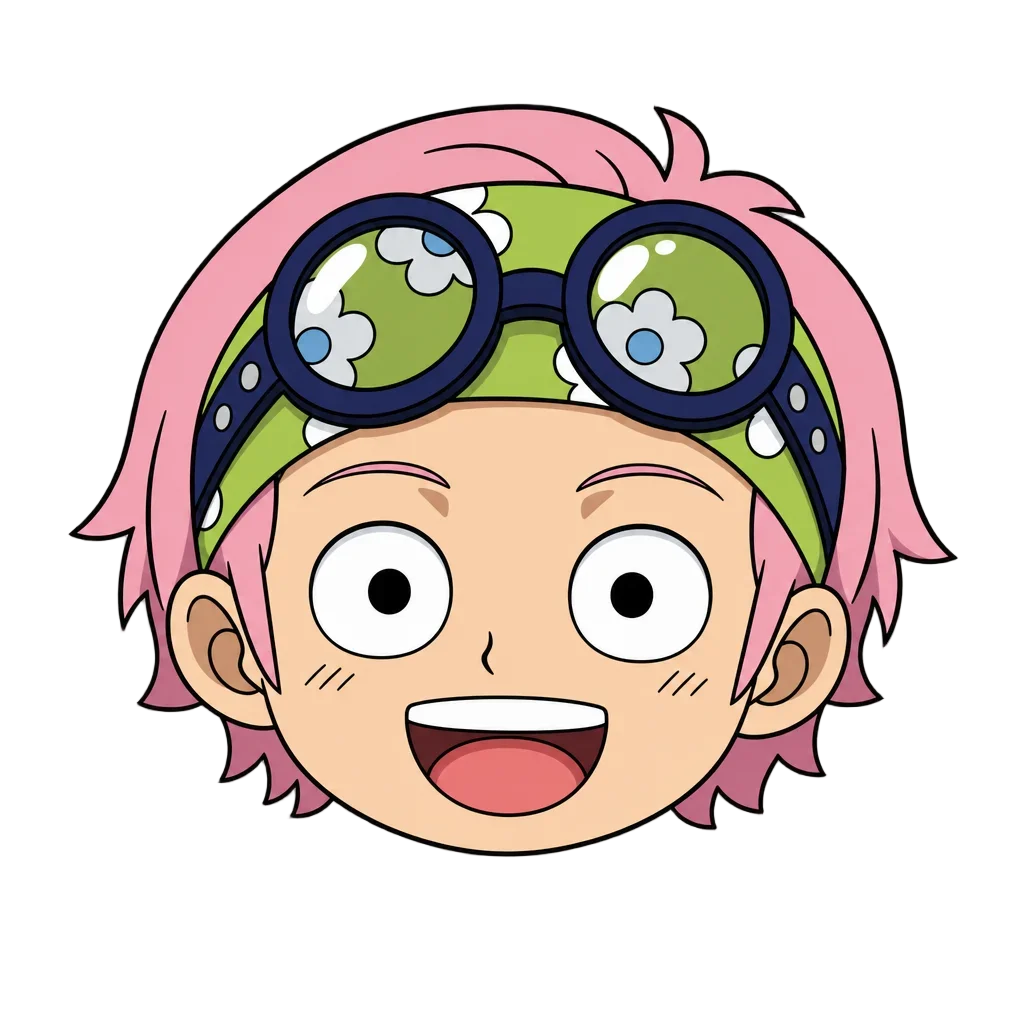 Koby Chibi Face One Piece Anime Clipart — free clip art