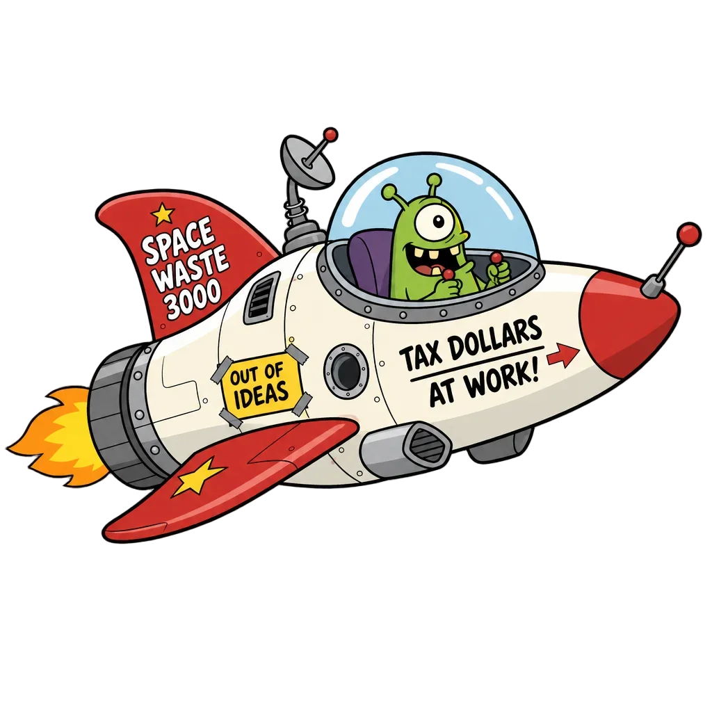 Satirical Cartoon Space Ship Clipart — free clip art