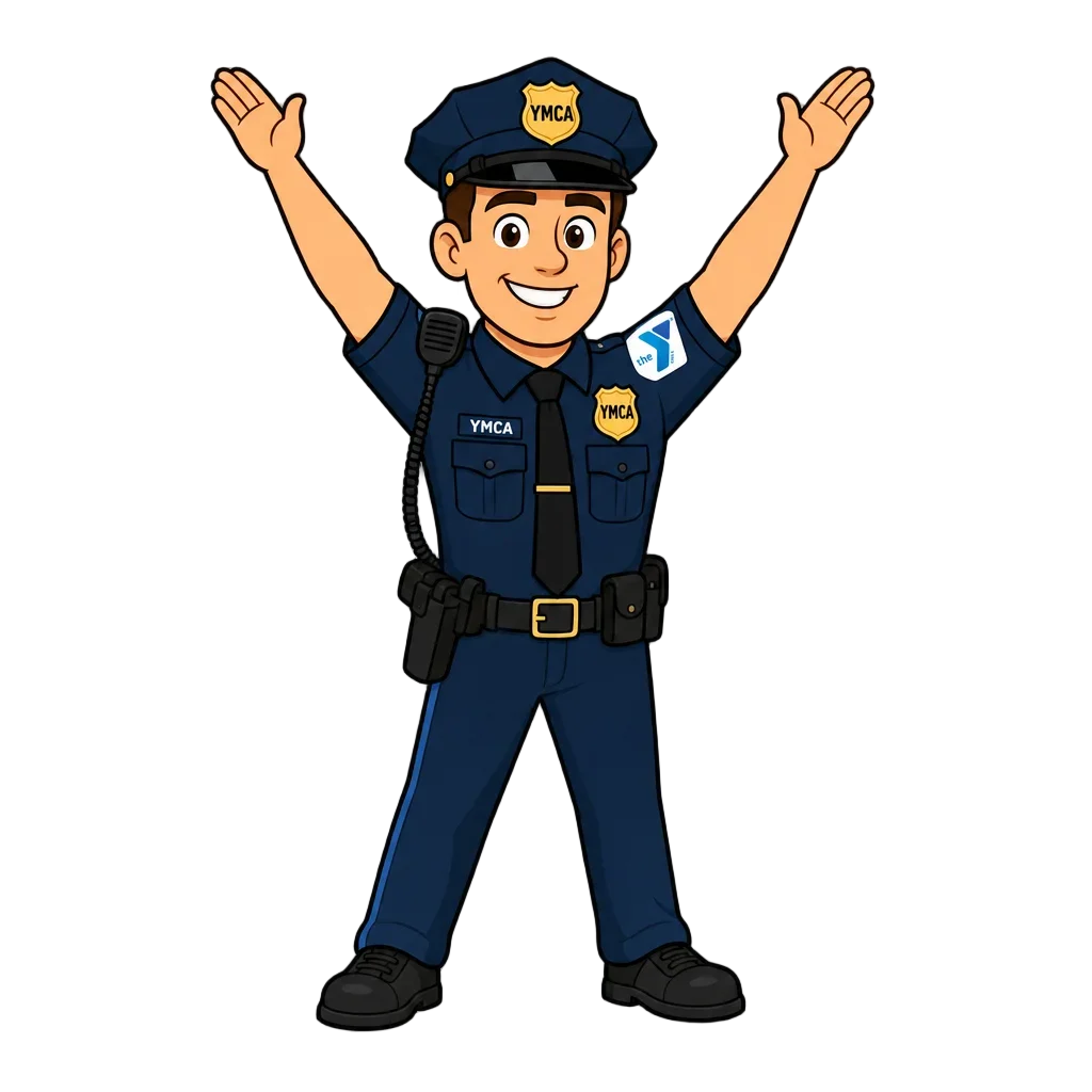 YMCA Cop Flat Clipart — free clip art